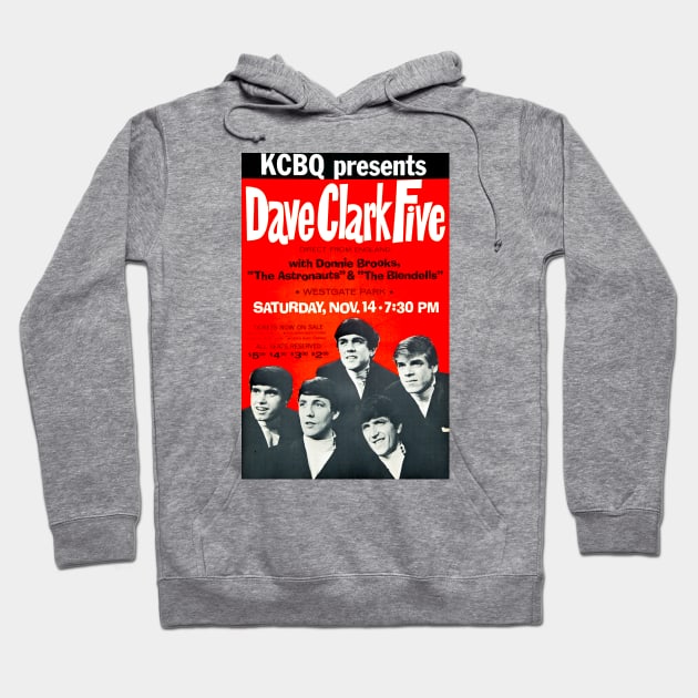 Dave Clark Five Concert Poster (San Diego, 1964) Hoodie by Scum & Villainy